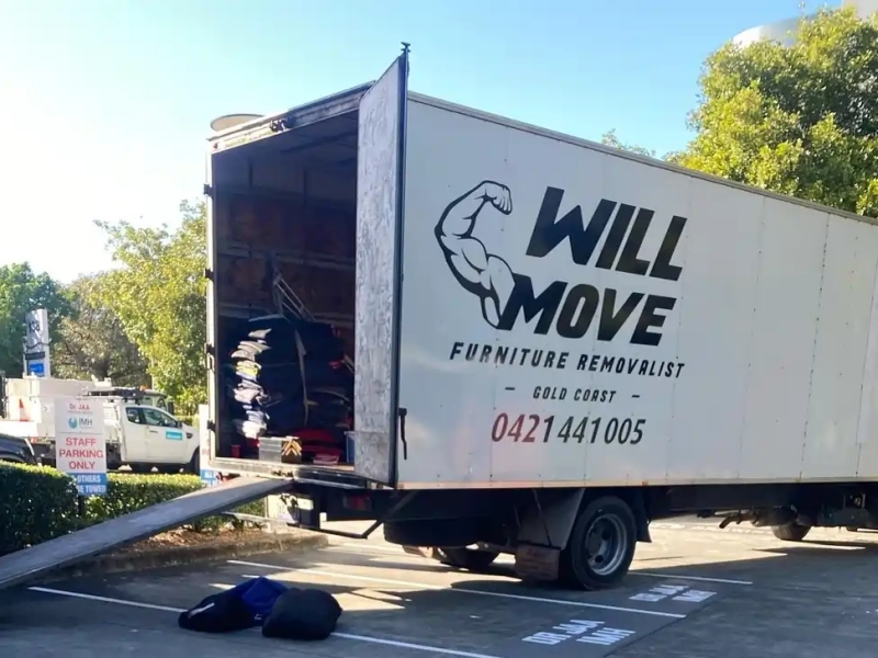 Interstate removalists Gold Coast loading furniture into Will Move van