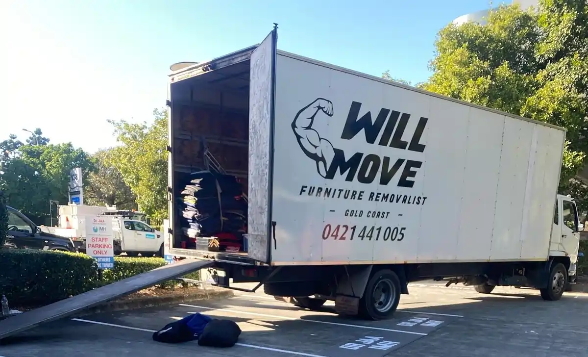 Interstate removalists Gold Coast loading furniture into Will Move van